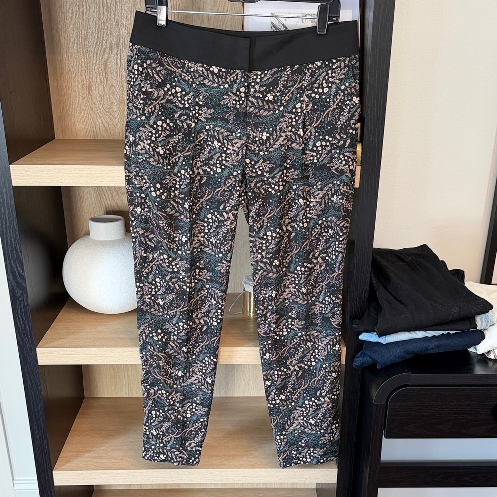 Loft Multicolor Patterned Ankle Pants - image 1